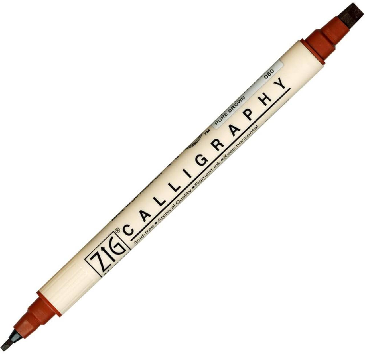 Kuretake Zig Memory System® Pure Brown Dual Tip Calligraphy Marker
